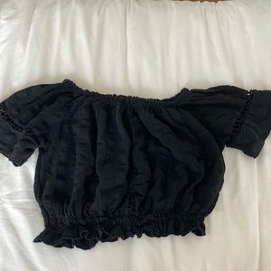 Off The Shoulder Cropped Blouse - Unbranded Bought In Spain - Size S
